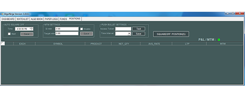 AlgoNinja Positions Marketcalls